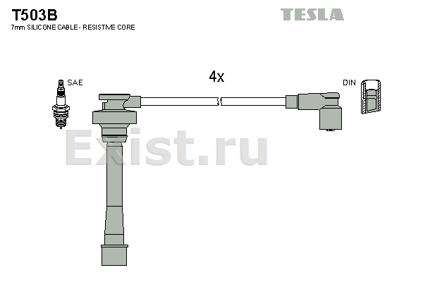 Высоковольтные провода TESLA Mitsubishi Carisma 1.6, 1.8 95-