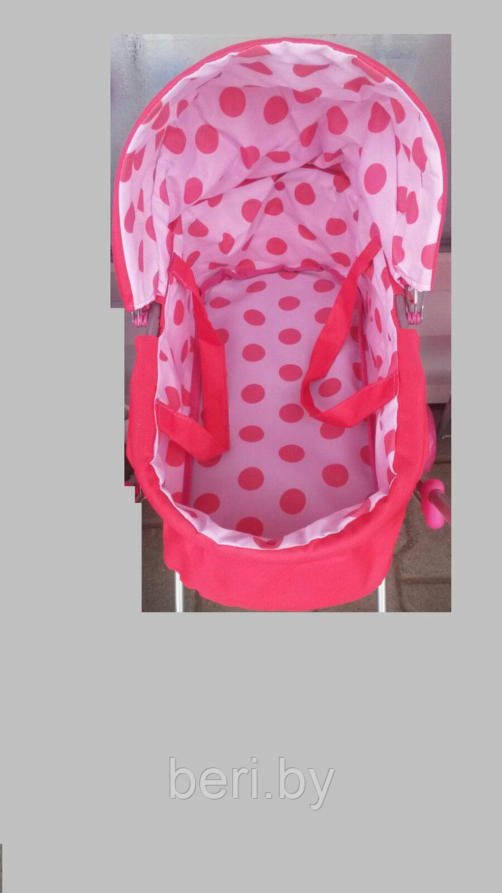 Коляска для кукол с люлькой MELOBO 9308, розовая - фото 5 - id-p63397751