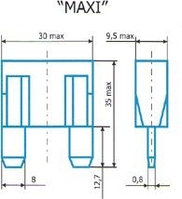 54.3722 Предохранители Мaxi ( 30А, 40А , 50А, 60А, 90А)