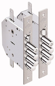 Замок врезной Гранит 1.06.42 никель, левый.