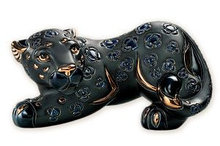 Статуэтка "Черная пантера", 18х10см, De Rosa 
