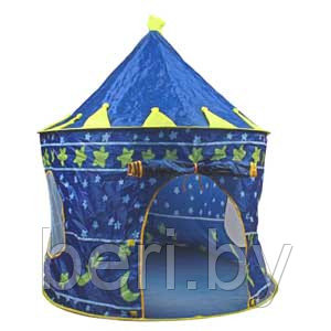 Детская игровая Палатка Замок Шатер, домик игровой синий (диаметр: 105 см, высота: 135 см) - фото 4 - id-p56922256