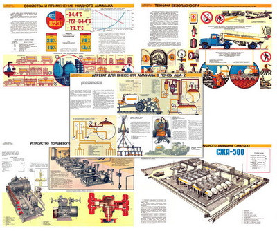 Плакаты ПРОФТЕХ "Машины для применения жидкого аммиака в сель. производ." (11 пл, винил, 70х100) - фото 1 - id-p56925660