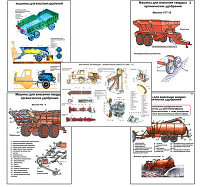 Плакаты ПРОФТЕХ "Машины и технология для внесения органических удобрений" (8 пл, винил, 70х100)