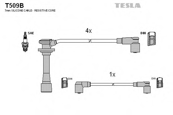 Высоковольтные провода  TESLA Kia Clarus 2.0 16v 07.96->