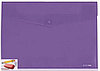 Папка-конверт на кнопке Economix, А4, прозрачно-фиолетовая