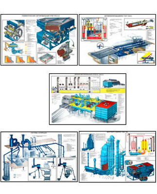 Плакаты ПРОФТЕХ "Агрегаты и комплексы для обработки продовольст. зерна" (30 пл, винил, 70х100) - фото 1 - id-p56998828