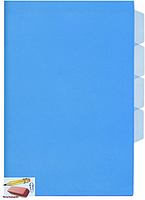 Папка-уголок трехуровневая Sponsor, А4, 150 мкм., синяя