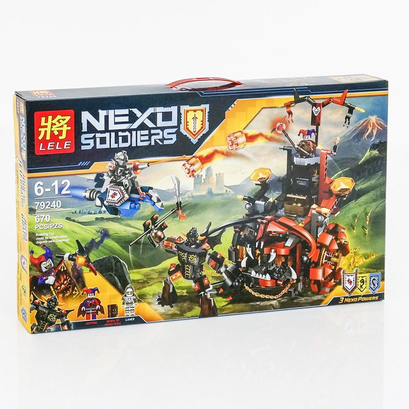 Конструктор Lele Nexo Soldiers 79240 Рыцари Нексо "Джестро-мобиль" (аналог Lego Nexo Knights) 670 деталей - фото 1 - id-p57003521