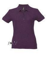 Рубашка-поло женская PASSION 170 фиолетовая  для нанесения логотипа