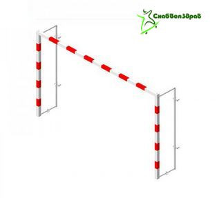 Ворота гандбольные, трансформируемые, 3,0х2,0х1,3м, профиль 80мм