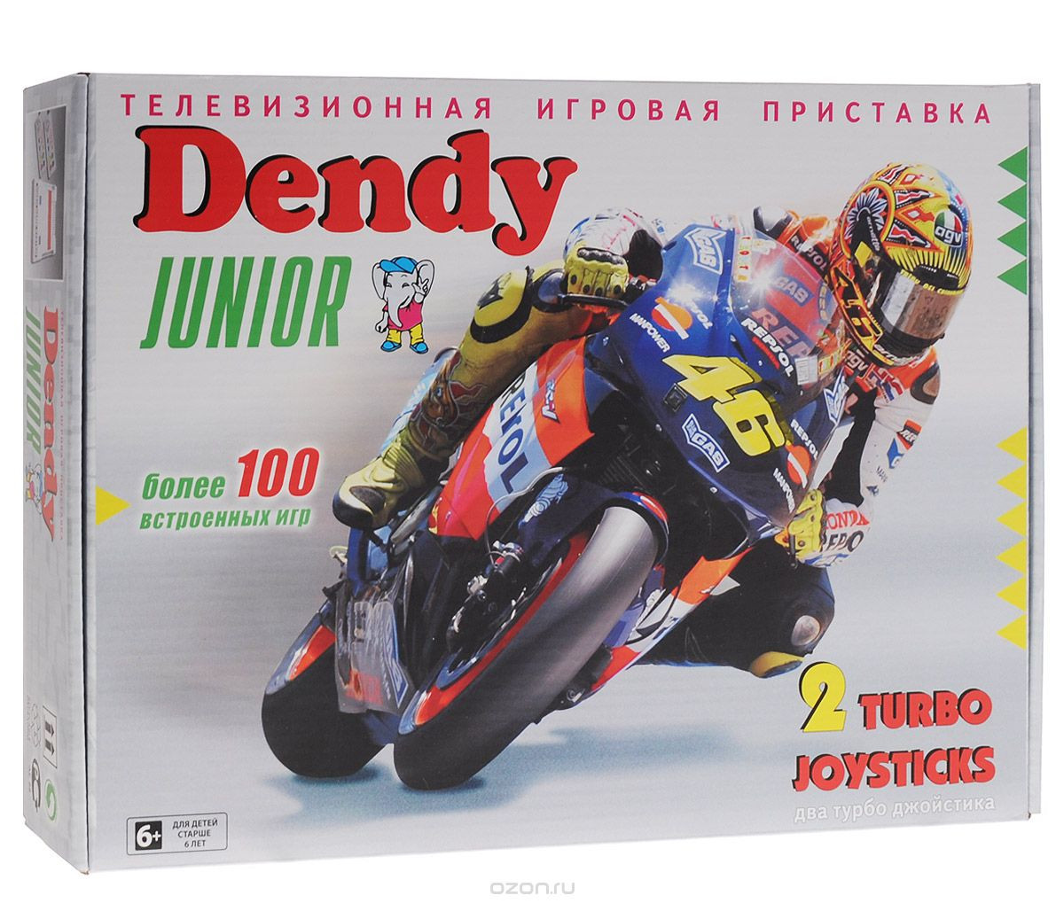 Игровая приставка DENDY Джуниор (104 встроенных игр, 8 bit, 2 дж.) - фото 1 - id-p57442903