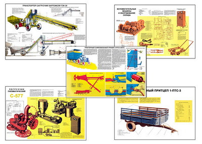 Плакаты ПРОФТЕХ "Машины для транспортировки и погрузки" (7 пл, винил, 70х100) - фото 1 - id-p57482021