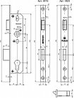 Корпус узкопрофильного замка с защелкой 4916-35/92 CP (хром) межосев. расст. 92 мм, фото 2
