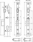 Корпус узкопрофильного замка с роликом 5116-35 CP (хром), фото 2