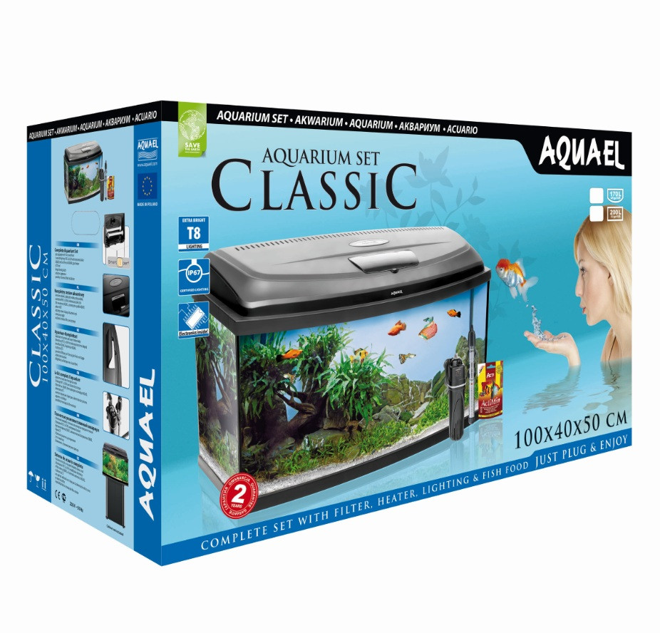 AQUAEL Classic PAP 50 (прямоуг.,45л.,50х30х30,свет Т8 - 1х15вт.) - фото 2 - id-p57826244