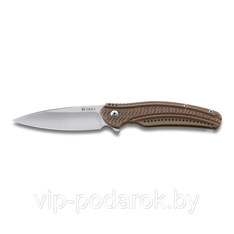 Складной нож Ripple Bronze Coating Stainless Steel Handle (IKBS® Flipper) - фото 1 - id-p57833236