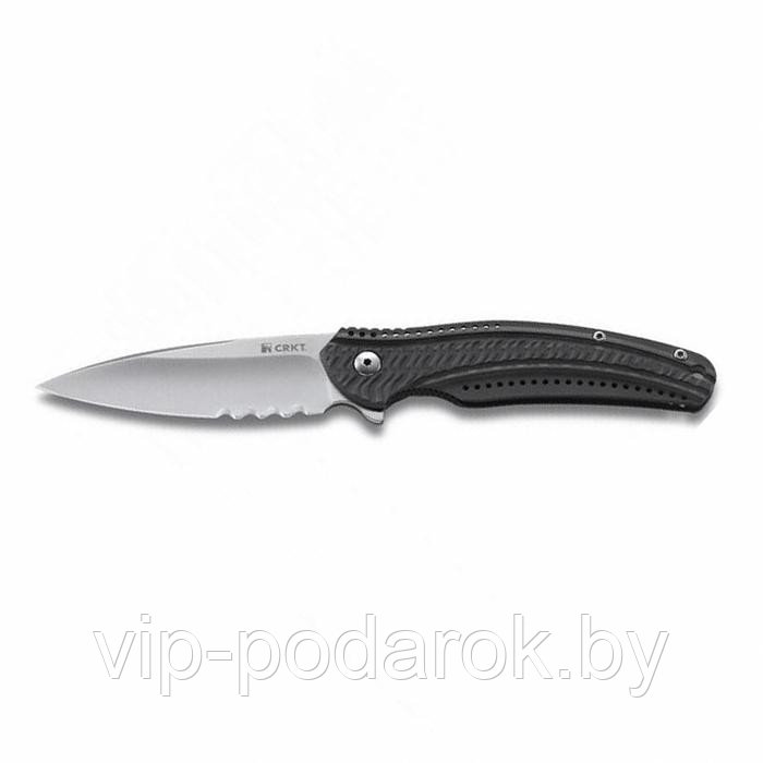 Складной нож Ripple Combo Edge Grey Coating Stainless Steel Handle (IKBS® Flipper) - фото 1 - id-p57833258