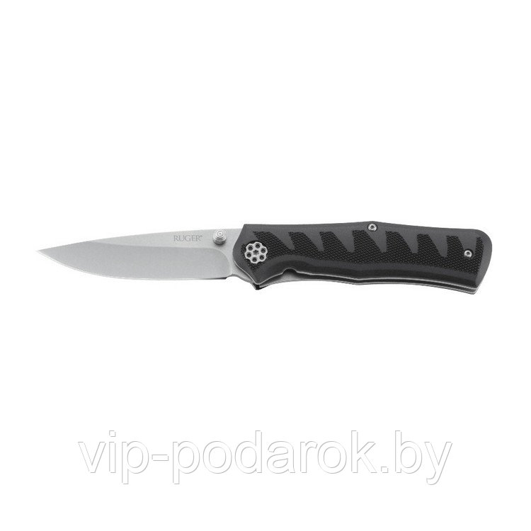 Полуавтоматический складной нож Ruger Knives Crack-Shot Compact Ken Steigerwalt Design Stonewashed Plain - фото 1 - id-p57833268
