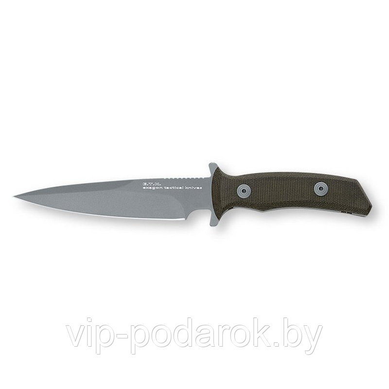 Нож с фиксированным клинком E.T.K. Exagon Tactical Knife Green Micarta Handle - фото 1 - id-p57833525