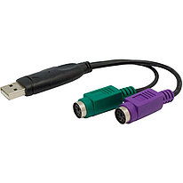 Адаптер USB - 2xPS/2 (для подключения PS/2 клавиатуры и мыши к USB порту) PS2