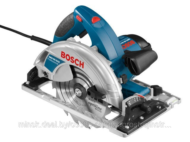 Циркулярная пила BOSCH GKS 65 GCE в кор. (1800 Вт, диск 190х30 мм, до 65 мм, с регул. об.) (0601668900)