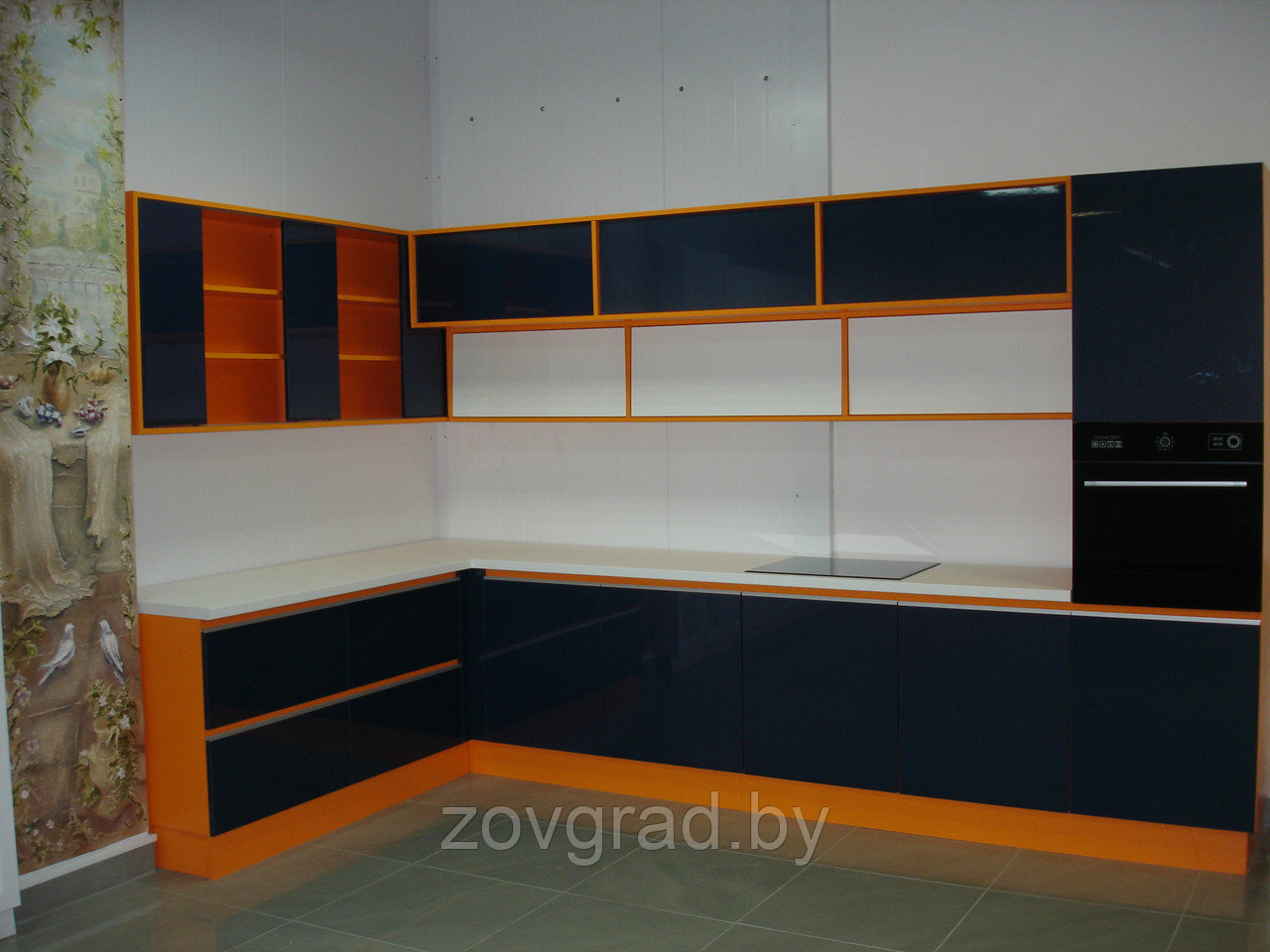 Угловая кухня с фасадами Alvik с пеналом для духового шкафа - фото 4 - id-p58124732