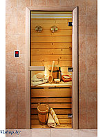 Дверь для сауны Doorwood с фотопечатью A033 1900x700
