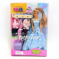 Кукла "Модница" с нарядами и аксессуарами DEFA 8012