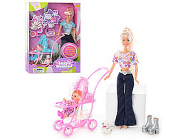Кукла с коляской DEFA 20958 34см