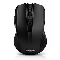 Беспроводная оптическая мышь SVEN RX-345 Wireless Black, 6 кнопок, 600-1400 dpi