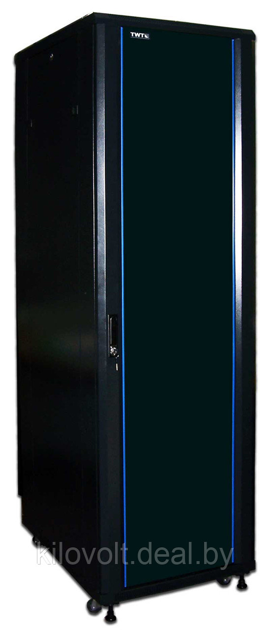 Шкаф телекоммуникационный напольный TWT серии Business, 37U, 600x1000, передняя дверь стеклянная.