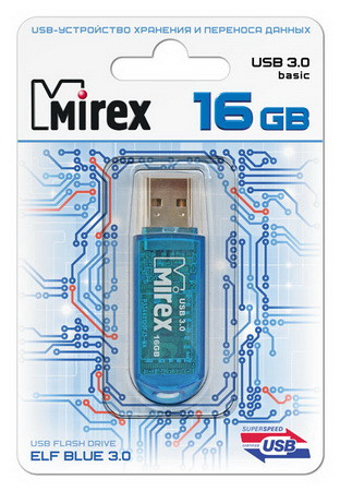 USB флэш-накопитель 16 GB Mirex ELF BLUE USB 3.0 - фото 1 - id-p58231777