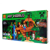 Конструктор Bela My World 10471 Домик на дереве в джунглях (аналог Lego Minecraft 21125) 718 деталей