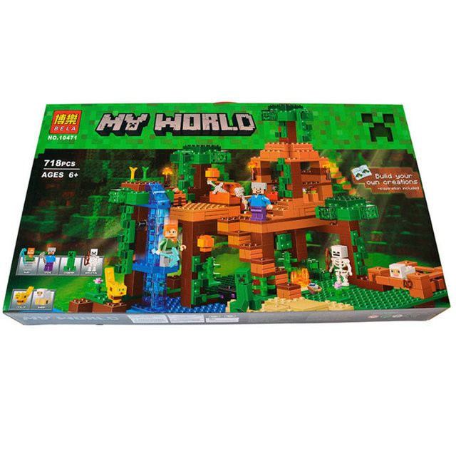 Конструктор Bela My World 10471 Домик на дереве в джунглях (аналог Lego Minecraft 21125) 718 деталей - фото 3 - id-p58233454