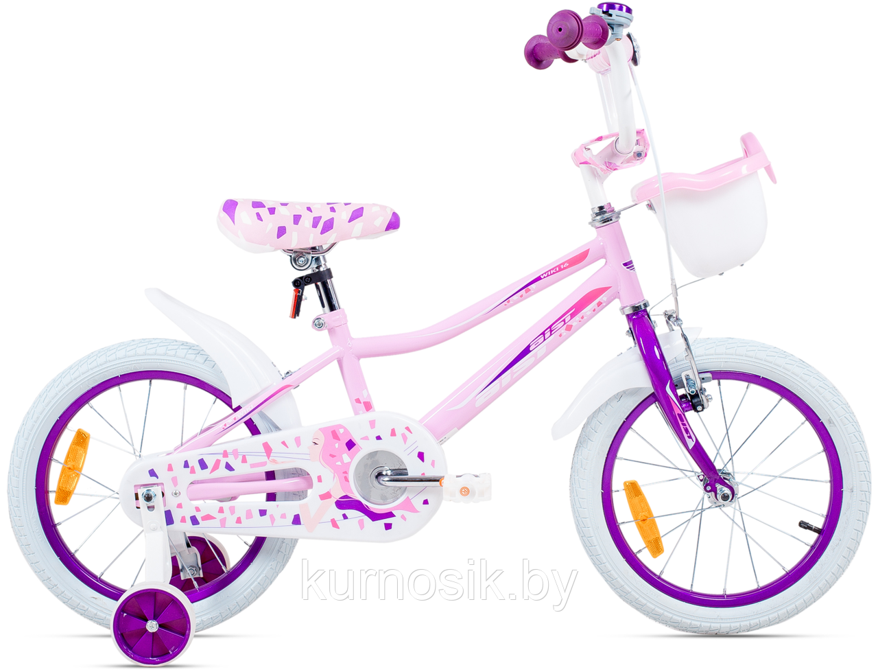 Велосипед Aist Wiki 16" фиолетовый (от 4 до 6 лет) - фото 2 - id-p58235424