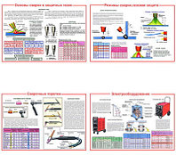 Плакаты ПРОФТЕХ "Ручная дуговая сварка в защищенных газах" (10 пл, винил, 70х100)
