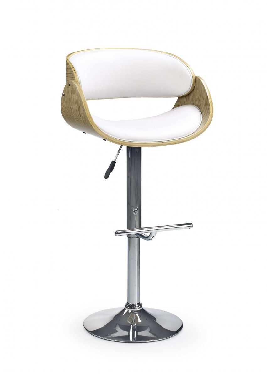Барный стул Halmar H-43 (дуб светлый/белый)