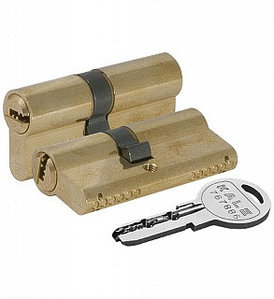 Цилиндровый механизм 164 SN/80 (35+10+35) mm латунь