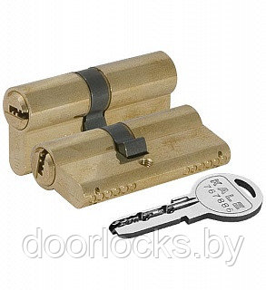 Цилиндровый механизм 164 SN/90 (30+10+50) mm латунь