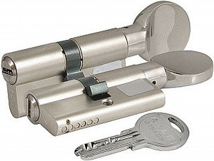 Цилиндровый механизм с вертушкой 164 SM/80 (35+10+35) mm никель