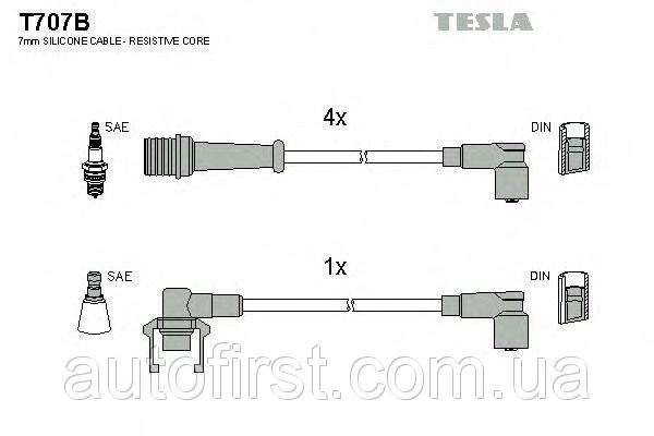 Высоковольтные провода TESLA Renault 21/25/Espace 2.0/2.2 84> центральный 70см - фото 1 - id-p58251344
