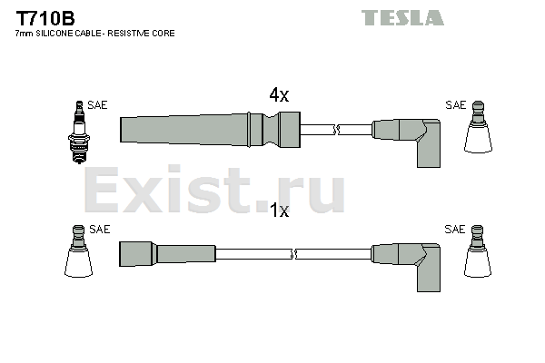 Высоковольтные провода TESLA DAEWOO NEXIA/ESPERO 1.5 16V 93-> - фото 1 - id-p58265194