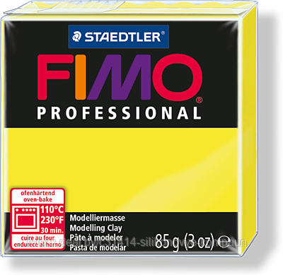 Пластика - полимерная глина FIMO Professional 85г лимонно-желтый (8004-1)