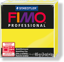 Пластика - полимерная глина FIMO Professional 85г лимонно-желтый (8004-1)