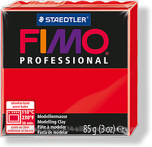 Пластика - полимерная глина FIMO Professional 85г чисто-красный (8004-200)