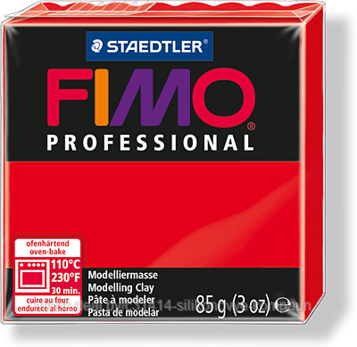 Пластика - полимерная глина FIMO Professional 85г чисто-красный (8004-200) - фото 1 - id-p58265990