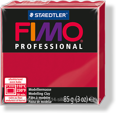 Пластика - полимерная глина FIMO Professional 85г пунцовый (8004-29)