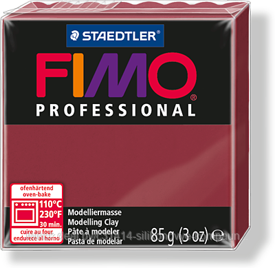Пластика - полимерная глина FIMO Professional 85г бордо (8004-23)