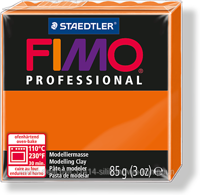 Пластика - полимерная глина FIMO Professional 85г оранжевый (8004-4)